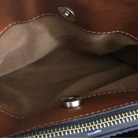 Patricia Nash Leather Metallic Python Crossbody bag - Picture 10 of 15